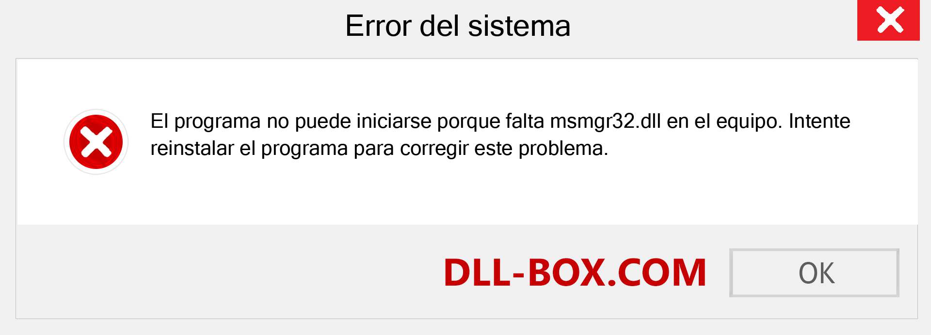 ¿Falta el archivo msmgr32.dll ?. Descargar para Windows 7, 8, 10 - Corregir msmgr32 dll Missing Error en Windows, fotos, imágenes