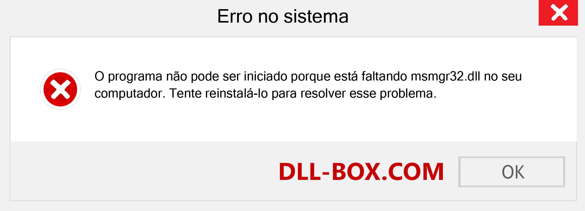 Arquivo msmgr32.dll ausente ?. Download para Windows 7, 8, 10 - Correção de erro ausente msmgr32 dll no Windows, fotos, imagens